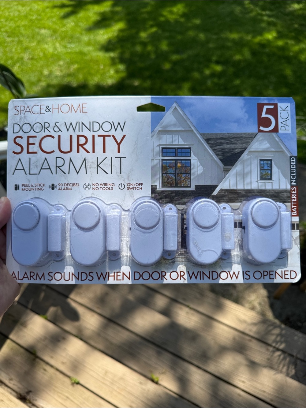 Space & Home Door & Window Security Alarm Kit - White (5 Pack)
